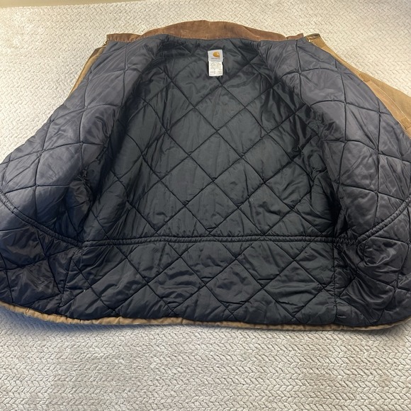 Vintage Carhartt Jacket CO3 Men's 56 (3XL) Union Made USA Farm Chore Coat Grunge - Picture 12 of 16